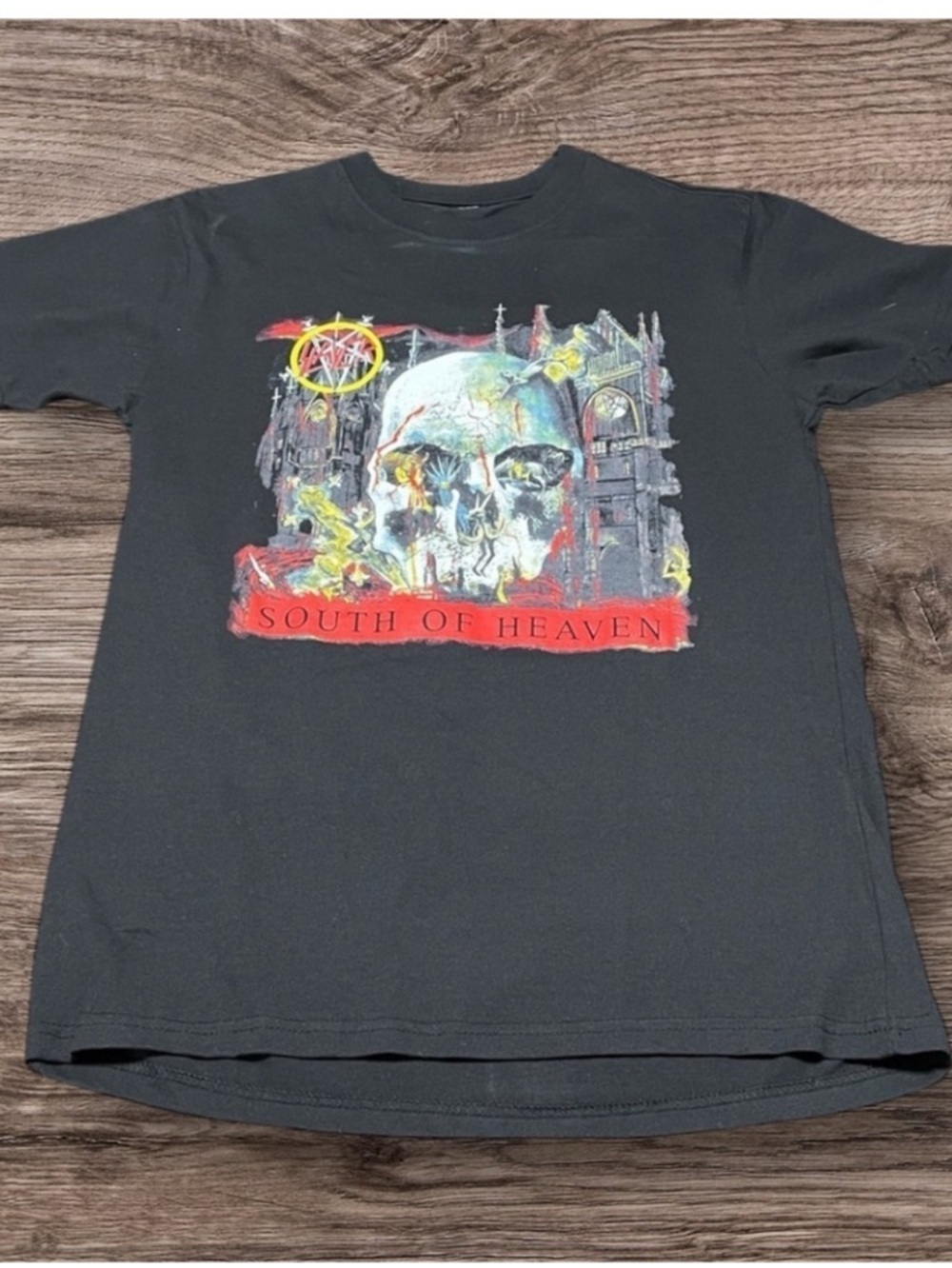 Slayer Graphic T-Shirt with Skull Design - Picture 5 of 5